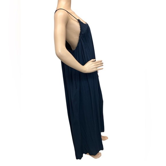 Wishlist Camisole Wide Leg Spaghetti Strap Jumpsuit Navy Blue Women’s Size L - Picture 3 of 13